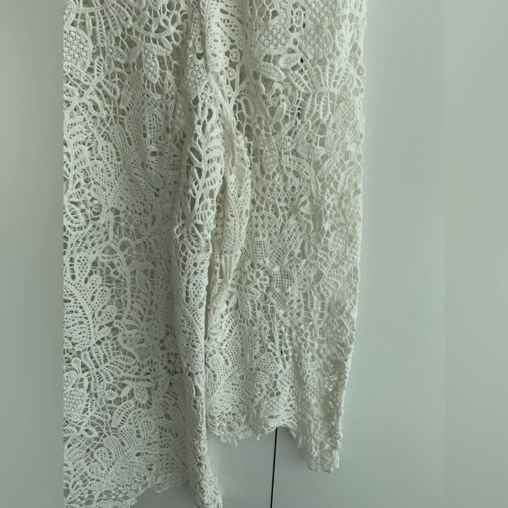 Rebecca Taylor Cream Lace Blouse Size 0 - Picture 5 of 7